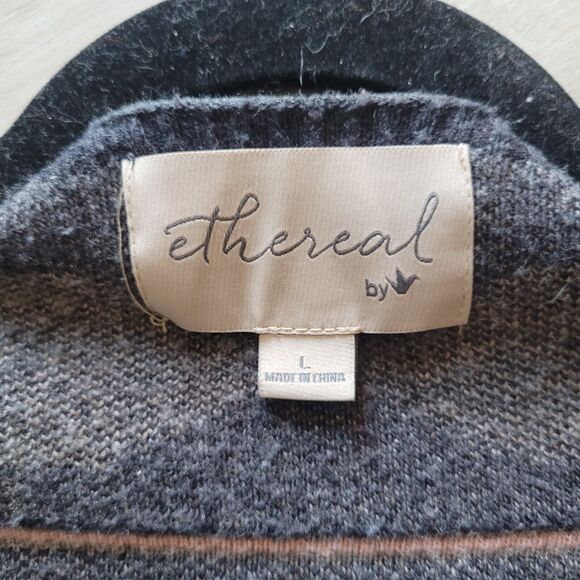 Ethereal Paper Crane Cardigan Tribal Aztec Southwest Southern Boho Fringe Medium - Picture 2 of 7